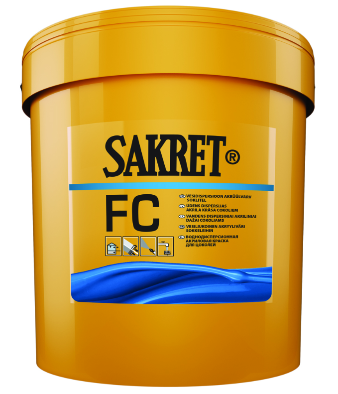Sakret Матовая краска для фасадов и цоколей A  9 л